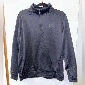 Under Armour Men’s Black 1/4 Zip Up Long Sleeve Pullover Size Medium Loose Fit